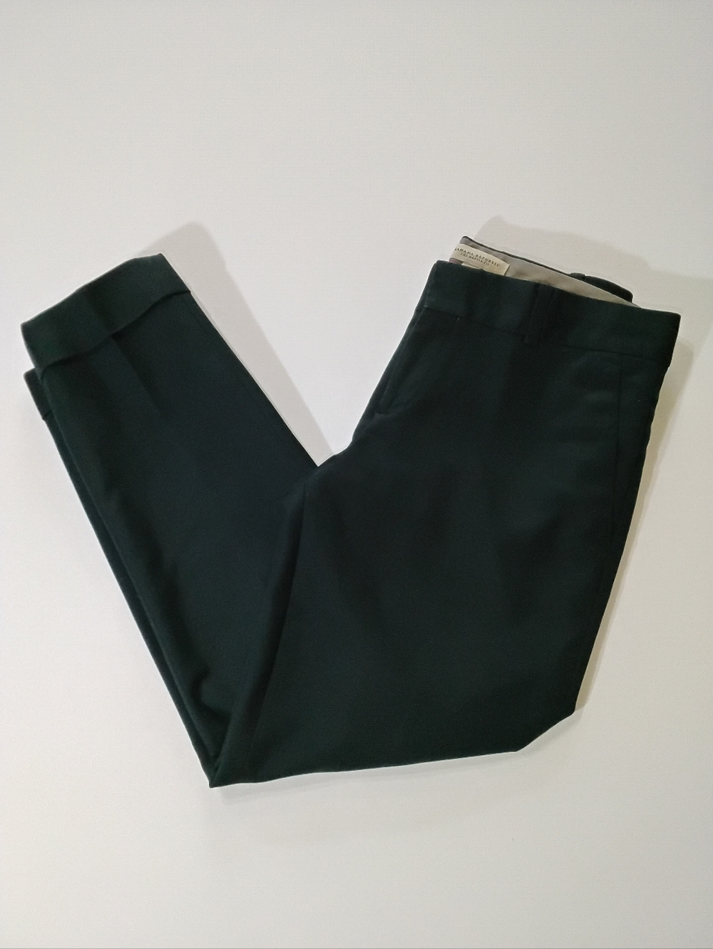 Banana Republic Martin Fit Trouser Pants‎ Womens Size 4 Stretch Black Cuffed Leg